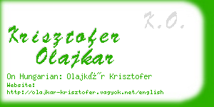 krisztofer olajkar business card